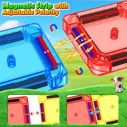 Magnetic tiles farm travel set, packaging view