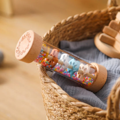 Wooden Rain Stick Baby Rattle