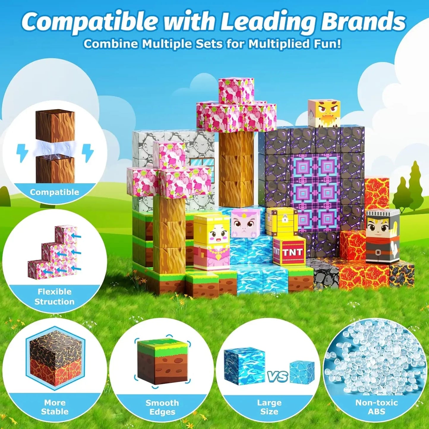 MineBlock™ Magnetic Building Blocks Random Set