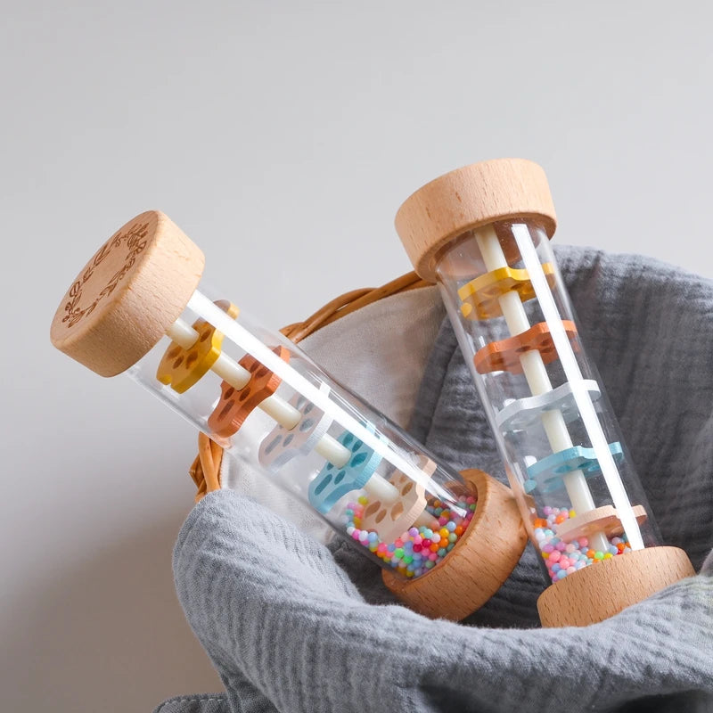 Wooden Rain Stick Baby Rattle