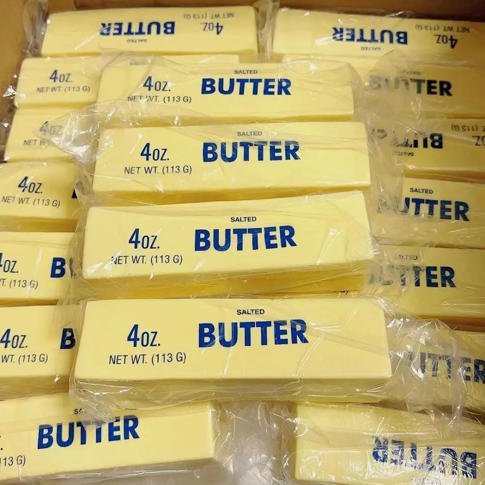 Rows of realistic butter stick squishies