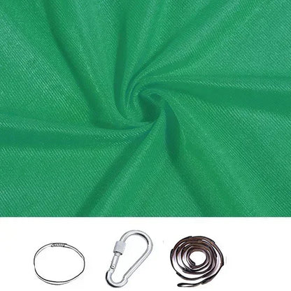 Emerald Green stretchy compression sensory swing fabric with sling loop, carabiner and extension strap