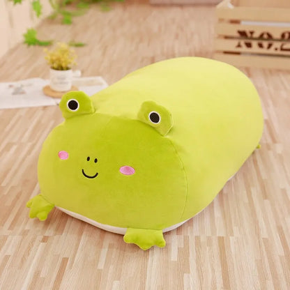 Cute green frog-shaped tactile toy pillow from ActivePlaythings, ideal as animal themed therapeutic pillows