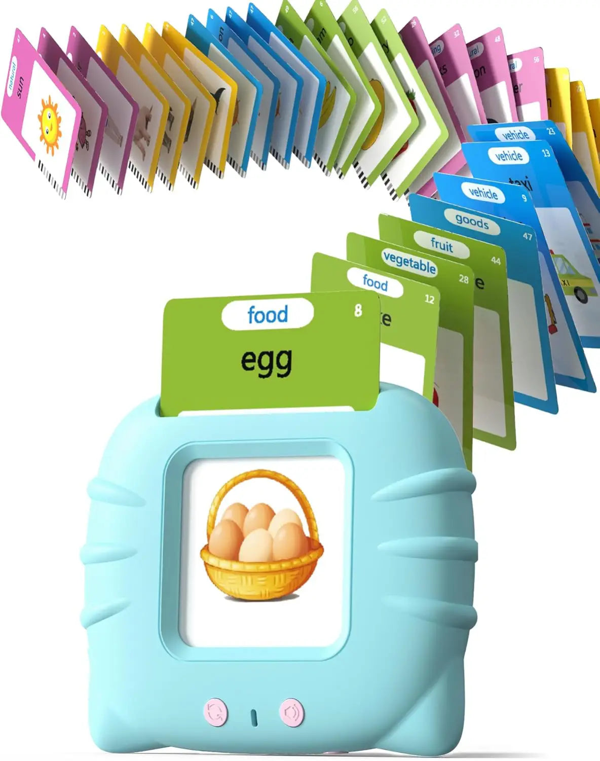 ActivePlaythings Audible Flashcard Device with colorful cards for interactive learning experiences