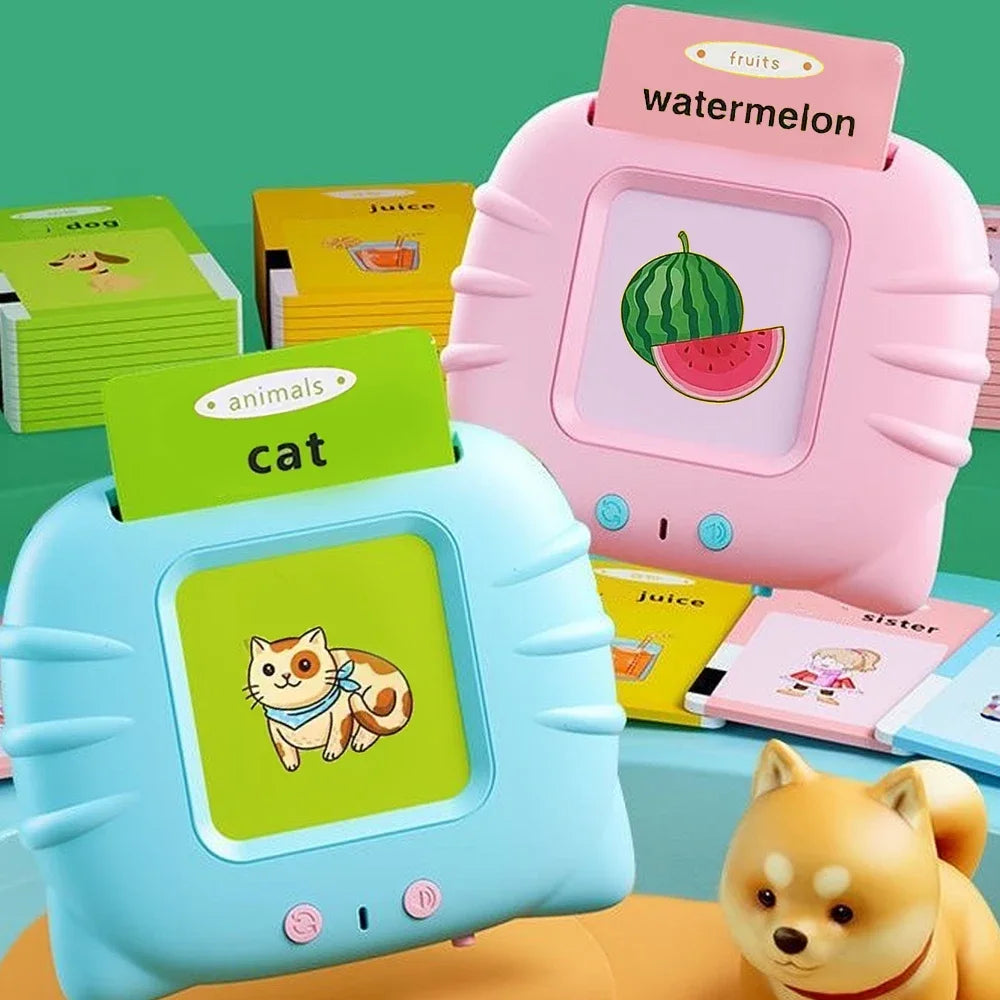 ActivePlaythings Montessori Toys Audible Flashcard Device for Learning Animals and Fruits