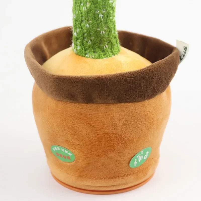 Dancing cactus toy in a soft pot, perfect for interactive play and entertainment for kids