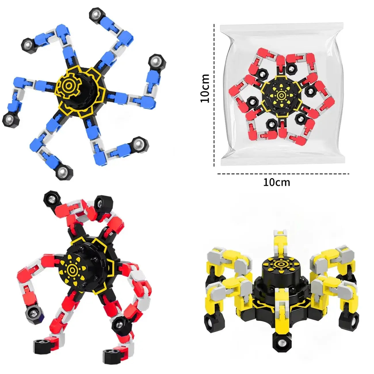 Deformed spinner fidget toy from Active Playthings in various colors for stress relief and focus