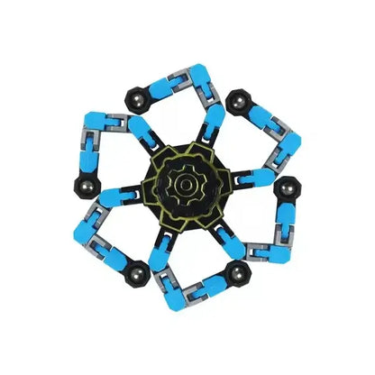 Colorful deformed spinner fidget toy designed for stress relief and focus enhancement