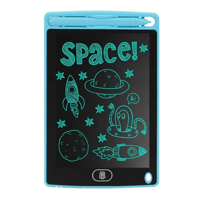ActivePlaythings digital LCD writing board for kids featuring colorful  doodles