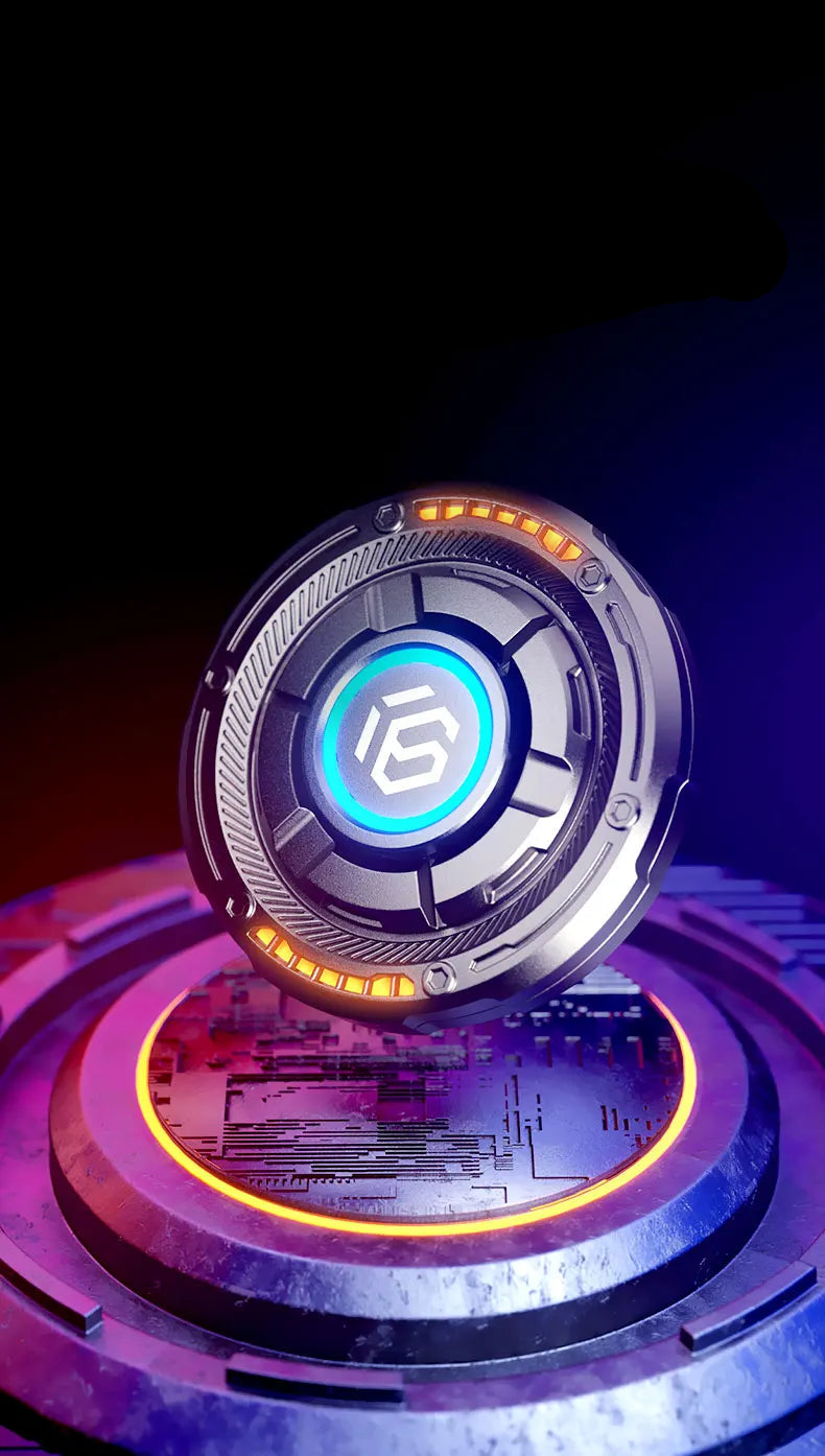 EDC gyroscope fidget spinner with LED lights and sleek design for stress relief and relaxation