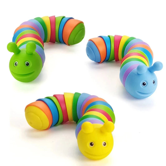 Colorful funny fidget slugs sensory toy set from ActivePlaythings for stress relief and play