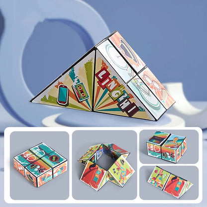 Colorful geometric magnetic magic cube from Active Playthings offering multiple shapes for creative play