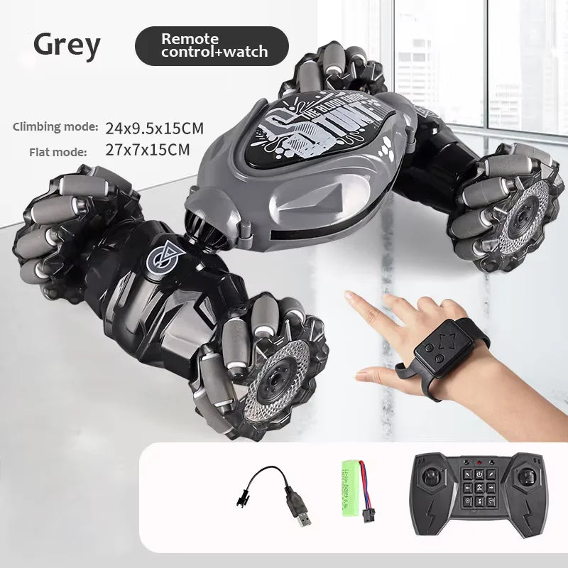 Grey gesture sensing remote control car with climbing and flat modes for versatile play