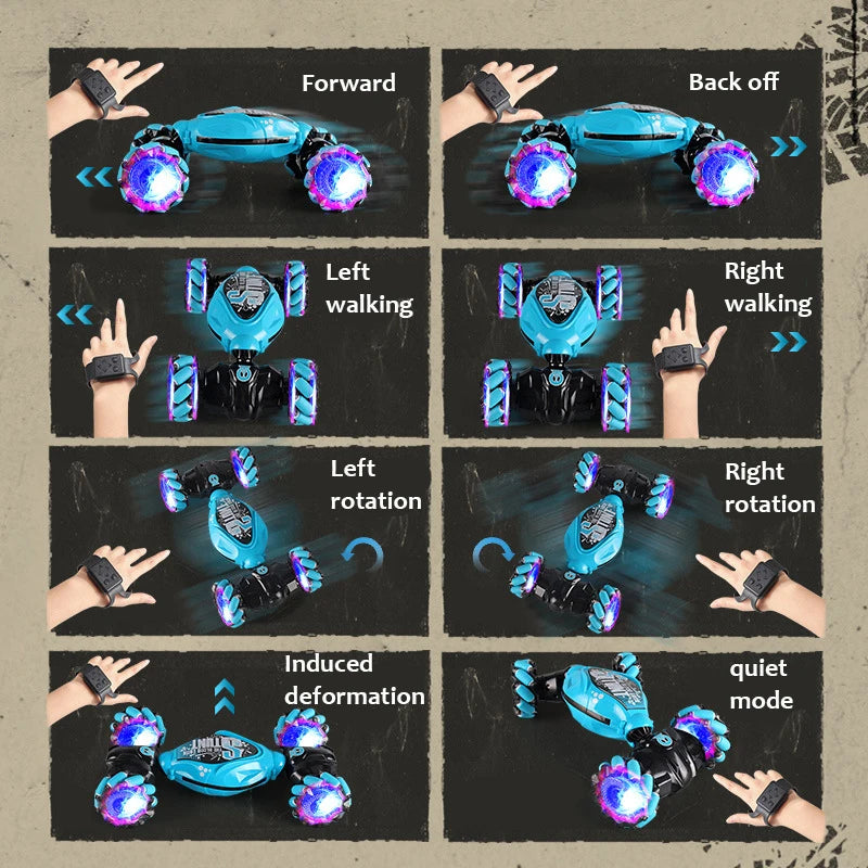 ActivePlaythings gesture sensing remote control car demonstrating various movements and controls