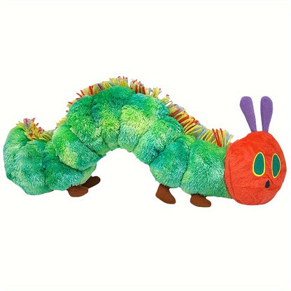 Green caterpillar plush toy with colorful mane and purple antennae from Active Playthings
