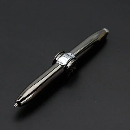 Gyro Pen Fidget Spinner in sleek chrome finish, ideal for stress relief and focus