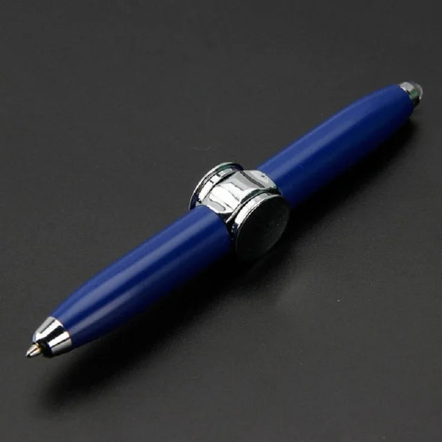 Blue Gyro Pen Fidget Spinner with a sleek design, ideal for stress relief and focused play