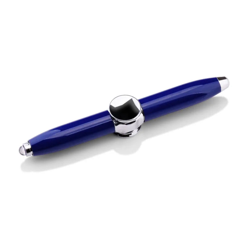 Gyro Pen Fidget Spinner in Blue with Smooth Spinning Action for Stress Relief