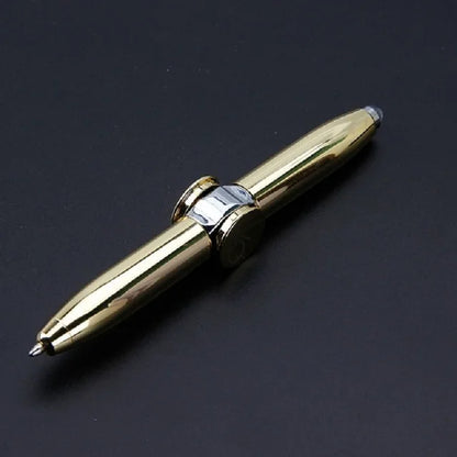 Gold Gyro Pen Fidget Spinner with Smooth Spin Action for Stress Relief and Focus