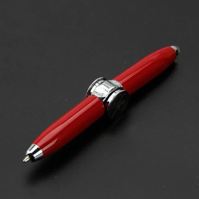 Red Gyro Pen Fidget Spinner with sleek design for stress relief and focus enhancement