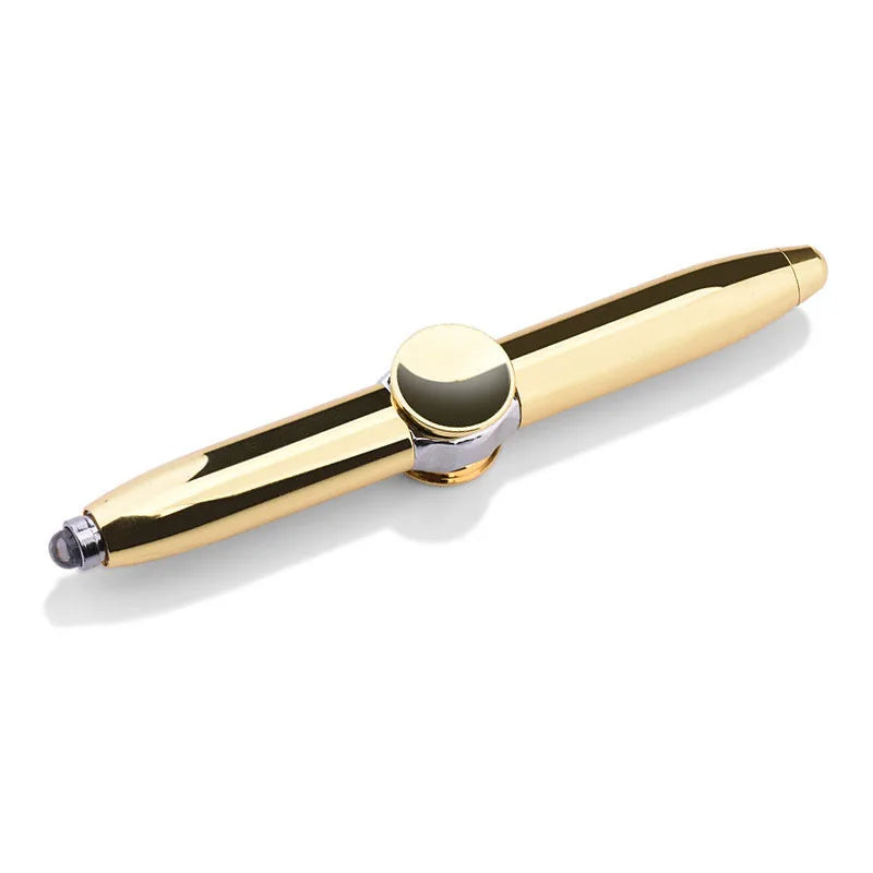 Gold Gyro Pen Fidget Spinner with Smooth Spin for Stress Relief and Focus