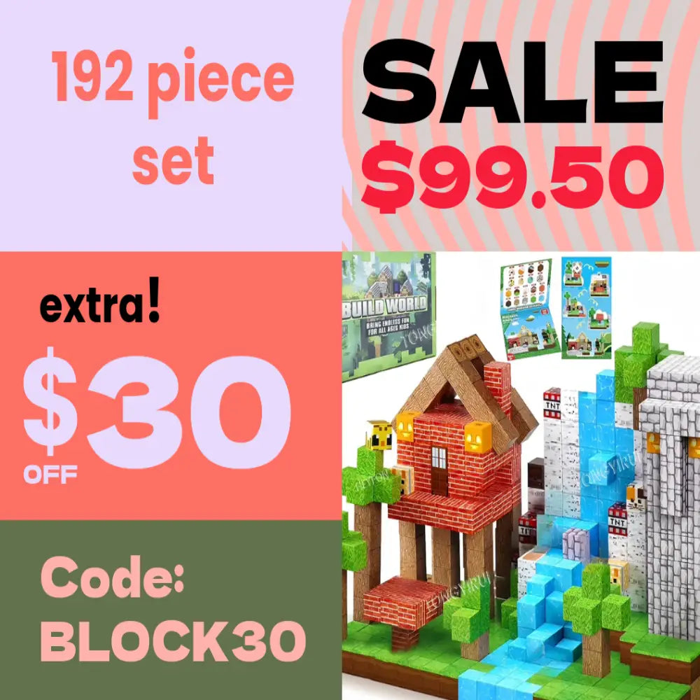 [Waterfall] CraftBlock Magnetic Mining Blocks (48pcs - 192pcs)