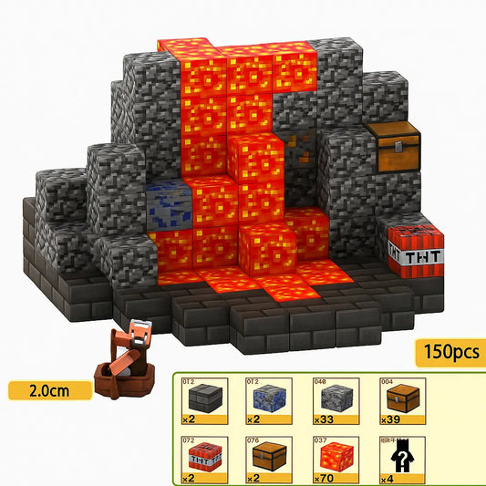 [Lava] MagnaBlock Magnetic Building Blocks Set w/ Gift Box (150 pieces)