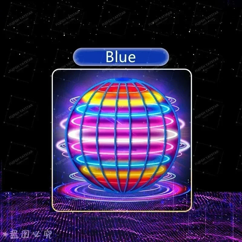 Colorful LED boomerang flying magic orb with vibrant lights for interactive fun