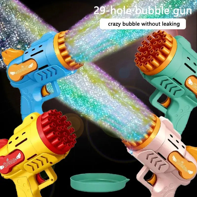 Active Playthings light-up bubble blaster in multiple colors producing vibrant bubbles for outdoor fun