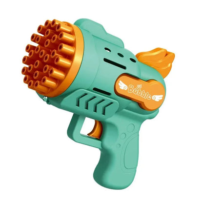 Active Playthings light-up bubble blaster in teal and orange with multiple bubble outlets