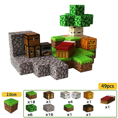 [Happy Tree] MagnaBlock Magnetic Building Blocks Set w/ Gift Box (49 pieces)