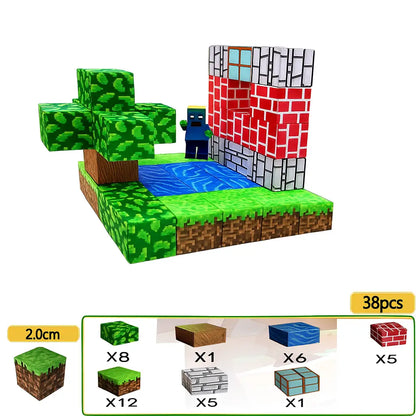 [Backyard Pool] MagnaBlock Magnetic Building Blocks Set w/ Gift Box (38 pieces)