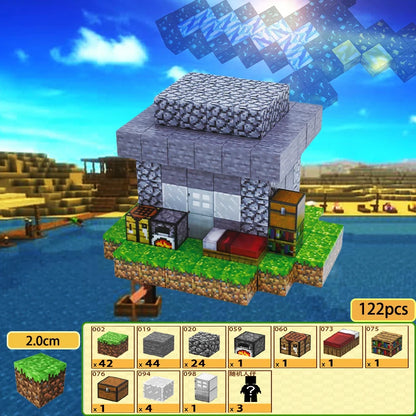 Colorful Magnetic Building Blocks Set to create various structures like this detailed house model