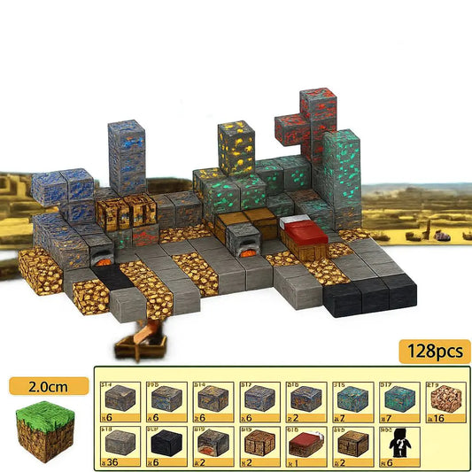 [Home Alone] MagnaBlock Magnetic Building Blocks Set w/ Gift Box (128 pieces)