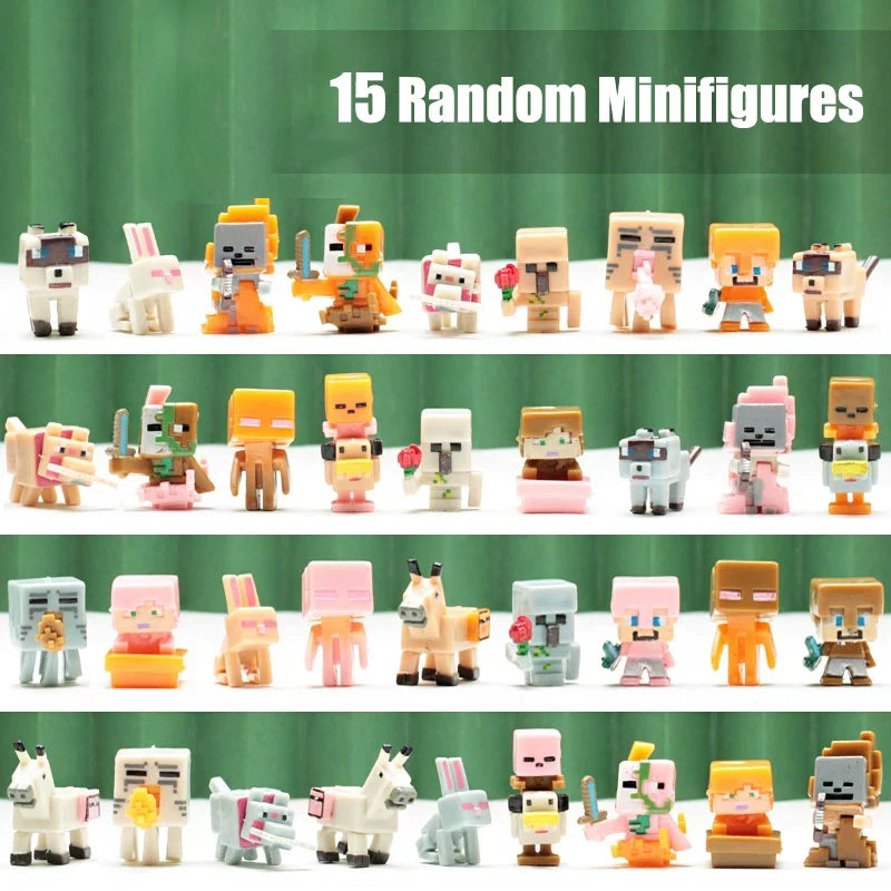 15 Random Minifigures for Creative Play with Magnetic Building Blocks Set by Active Playthings