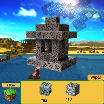 Magnetic Building Blocks Set with 94 pieces for creative construction and imaginative play