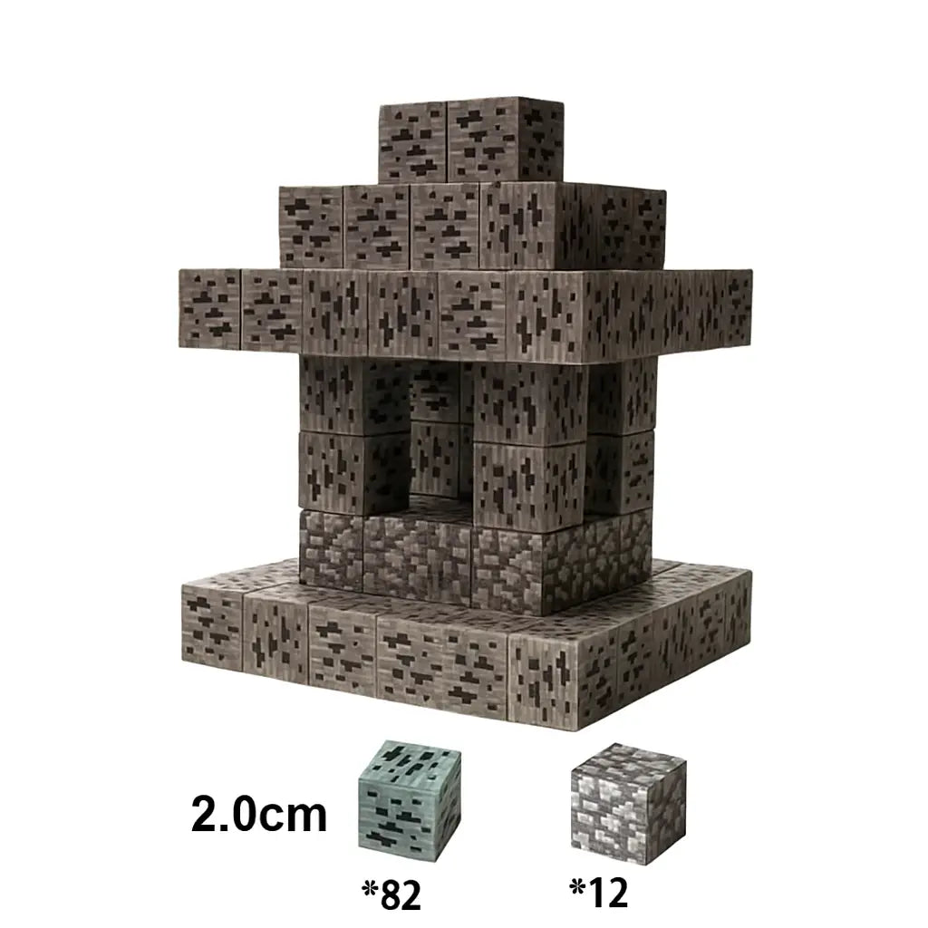[Mausoleum] MagnaBlock Magnetic Building Blocks Set w/ Gift Box (94 pieces)