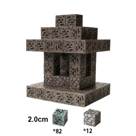 [Mausoleum] MagnaBlock Magnetic Building Blocks Set w/ Gift Box (94 pieces)
