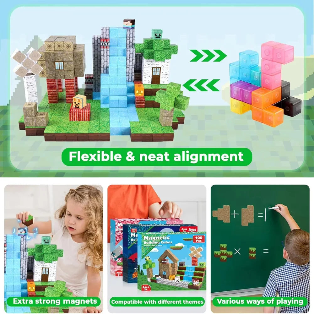 Active Playthings magnetic building blocks set with colorful pieces for creative play and easy alignment
