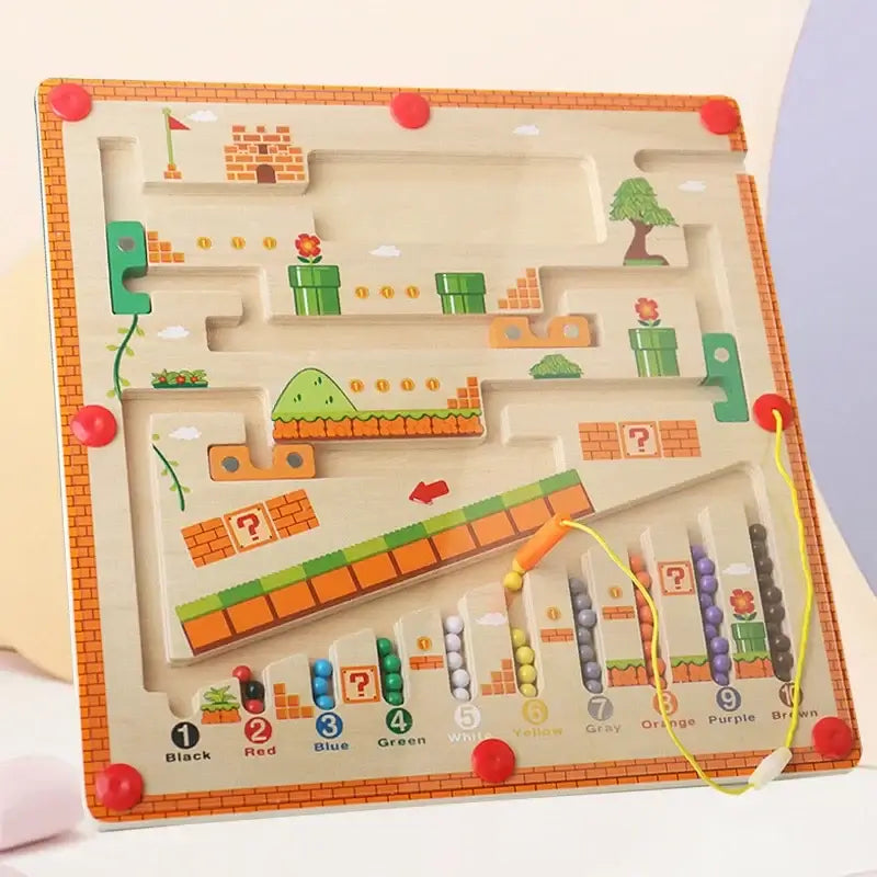 Montessori magnetic color number puzzle for interactive learning and skill development
