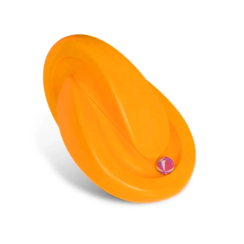 Montessori hand eye coordination toy in vibrant orange designed for skill development in children