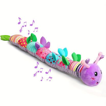 Colorful Active Playthings musical stuffed animals for babies shaped like a long caterpillar toy