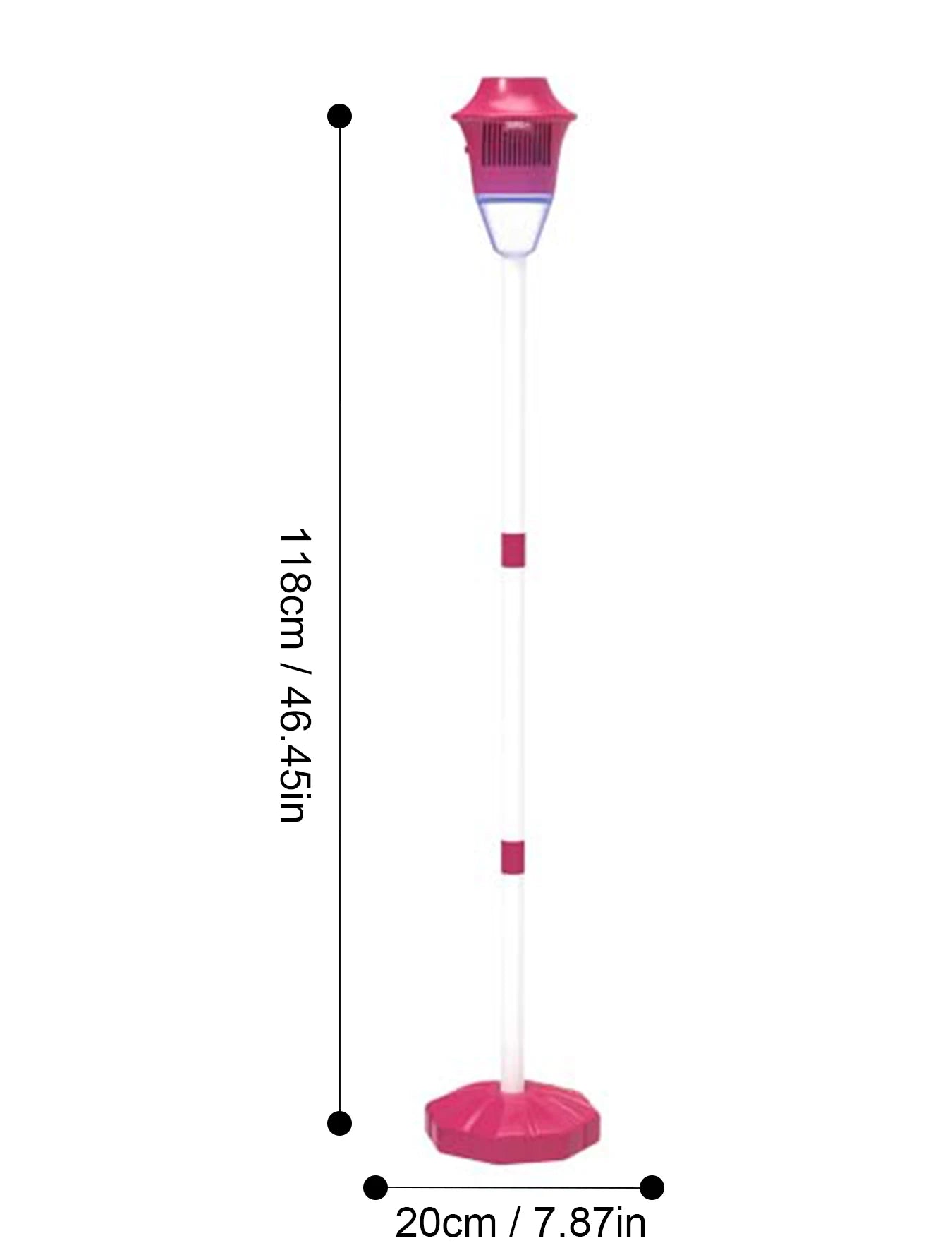 Active Playthings bubble street lamp sensory light pink floor lamp bubble machine on 118 cm pole with 20 cm base