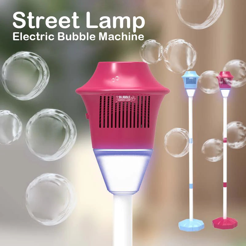 Active Playthings bubble street lamp sensory light in pink with LED base and electric bubble machine for kids