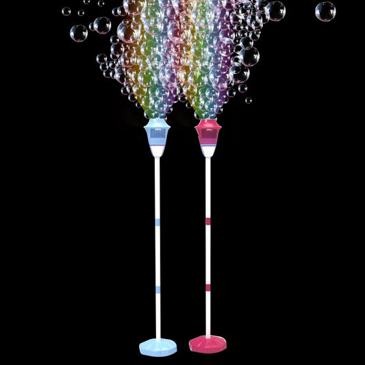 Active Playthings bubble street lamp sensory light twin blue and pink lamp posts producing rainbow illuminated bubbles