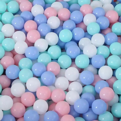 Colorful plastic play balls for kids in pastel shades for fun and playtime adventures