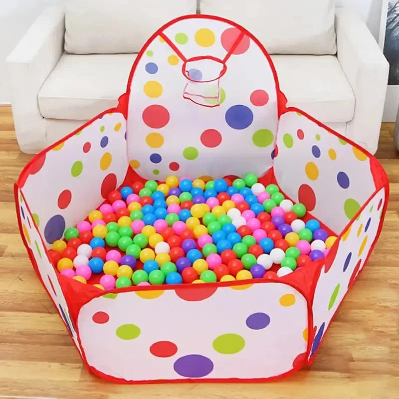 ActivePlaythings Portable Ball Pit for Toddlers with Colorful Balls and Dot Pattern Design