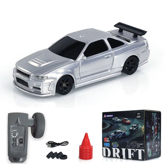Active Playthings Radio Control Drifting Car in Silver with Controller and Accessories for Kids