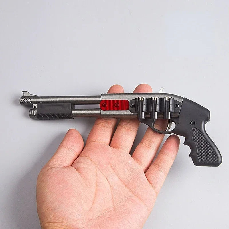 Active Playthings rubber band shooting toy held in hand for stress relief and fun