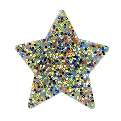 Colorful star-shaped sensory fidget toy for skin picking with beads for tactile stimulation